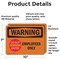 Signmission Employees Only With Symbol OSHA Warning Sign, Vinyl Decal, 10in W x 7in L, 2PK OS-2PACK-WS-D-710-L-12114 - alternate 3